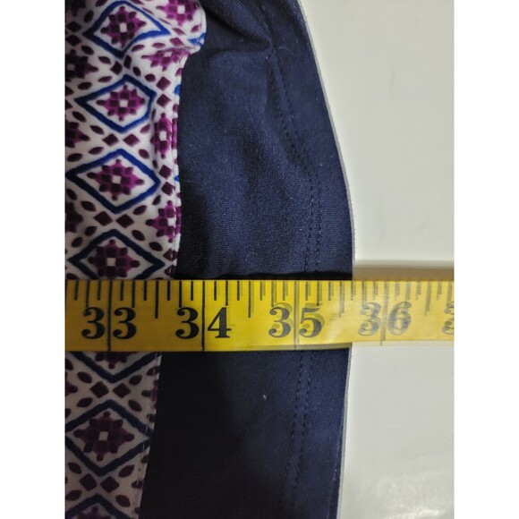 Ellen Tracy Blue & Purple Floral Dress size Size Medium Soft Lounge Comfortable - Picture 4 of 6
